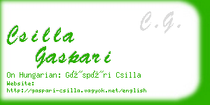 csilla gaspari business card